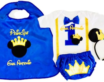 Mickey Mouse Inspired Royal Suit, Prince Charming Outfit, First Birthday Prince Suit, Boy Cake Smash Set, 1st Boy Prince Set