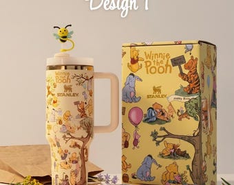 Klassieke Pooh Stanley-beker 40oz, met aangepaste naam gegraveerde reisbeker