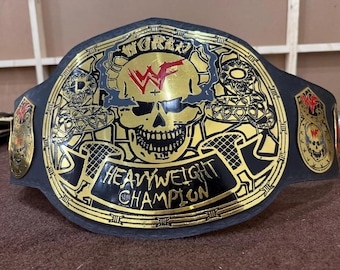Kundenspezifischer rauchender Schädel-Gürtel | Handgemachte Wrestling Fan Gürtel aus Messing & Leder