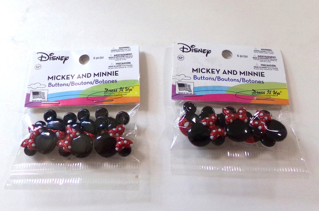 Disney Mickey and Minnie Buttons , by the Dress It up Company NIP - Etsy