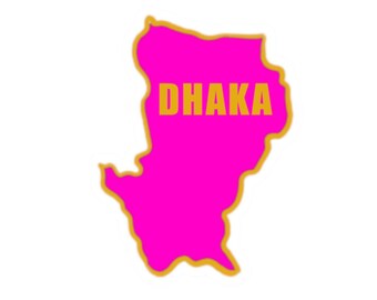 Vibrant Dhaka Kiss-Cut Sticker | Pink Decal