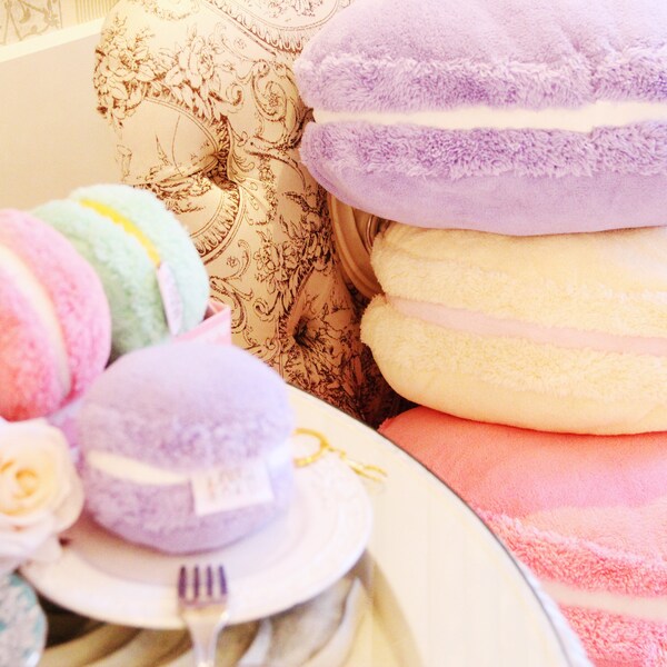 Fluffy Macarons cushions |Afternoon Tea and Dessert | Cute and Kawaii | Gift & Accessories