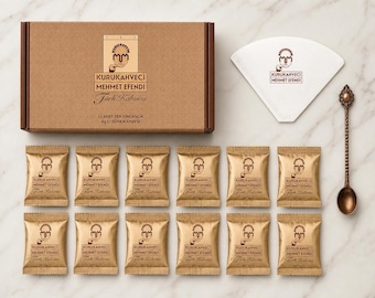 Türkischer Kaffee 12x6gr | Mehmet Efendi Kurukahveci 12 Stück 6 gr Einzelbecher Geschenkpackung