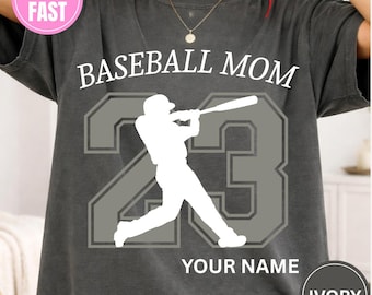 Camiseta "Mãe de Jogador de Beisebol", Roupa Esportiva para o Dia do Jogo