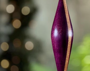 Mid-Century Modern Style Hand-Turned Ornament