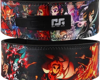 Cinturón de levantamiento de pesas Anime Lever – Cuero reforzado, soporte para levantamiento de potencia, ajuste personalizado