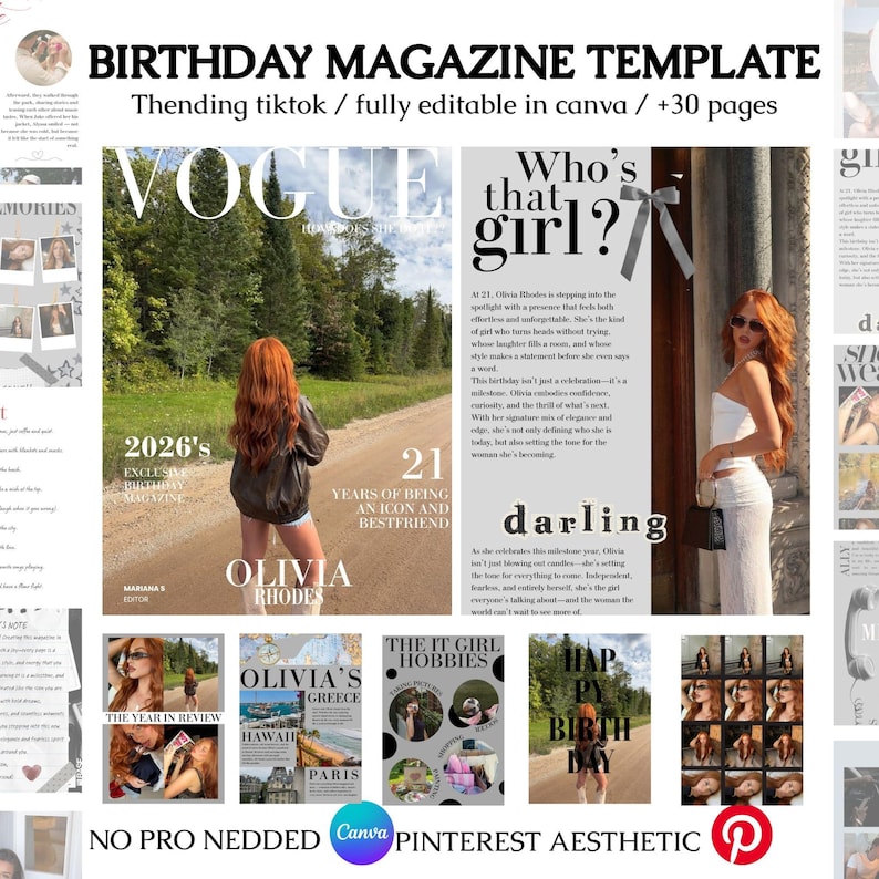 Birthday Magazine Template Editable Canva Magazine Cover Custom birthday-magazine-template-editable-canva-magazine-cover-custom