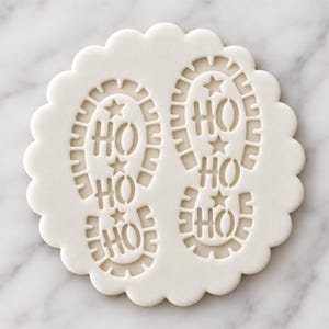 Santa Boots Christmas Cookie Stamp, Custom Christmas Fondant Embosser, M&S Biscuit, Christmas Biscuit Gift, Cupcake Topper, Mini Cake