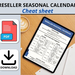Reseller seizoenskalender pdf – gids voor het omdraaien van kleding (Depop, Vinted, Poshmark, eBay)