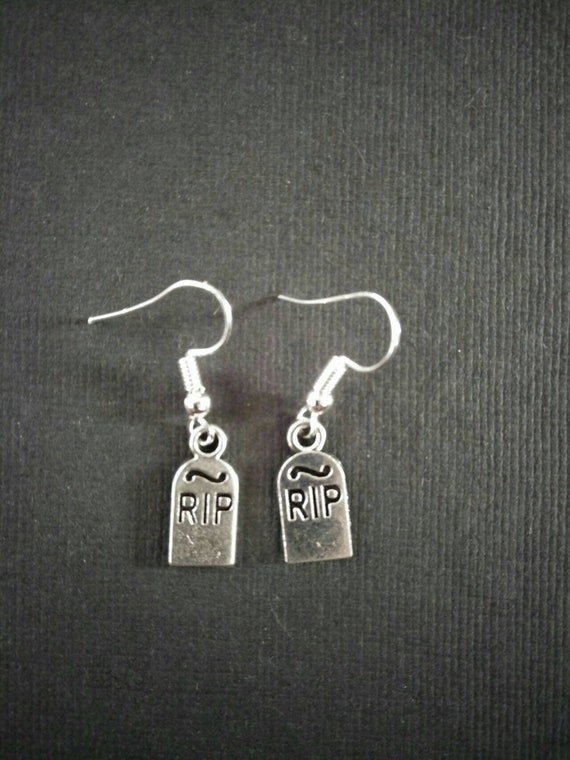 Silver Tombstone Earrings - Etsy Australia