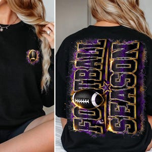 Football Season PNG | Bold Football Typography | Sports Sublimation Design File