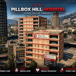 Ospedale Pillbox Hills/ Fivem mlo / Mlo / Ottimizzato/ Gioco di ruolo / Alta qualità/