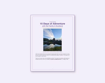 Schotland-gezinsreisgids | 15-daagse roadtrip met kinderen | Digitale pdf-download | Routebeschrijving en tips