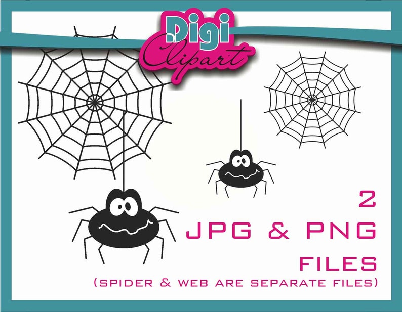 Spider Web Halloween Clip Art INSTANT DOWNLOAD image 1