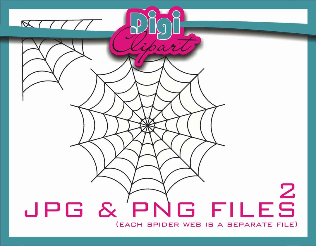Spider Web Halloween Clip Art (W1 Thin) - INSTANT DOWNLOAD - Etsy