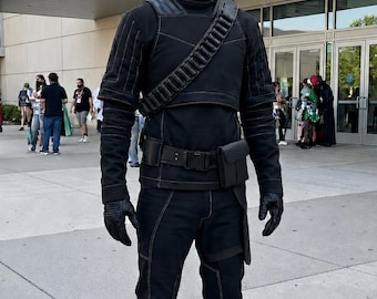 Mandalorian svart flygdräkt, Star Wars Bounty Hunter Cosplay-dräkt, Beskar Din Djarin-inspirerad