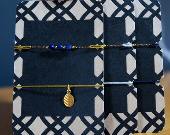 pulseira fin aux 3 petites pierres
