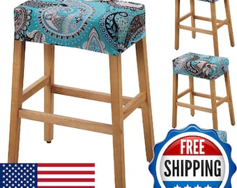 YISUN Waterproof 4-Pack Rectangle Saddle Seat Covers Bar Stool Cushion Protector