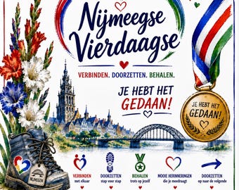 Nijmeegse vierdaagse herinnerings tegel