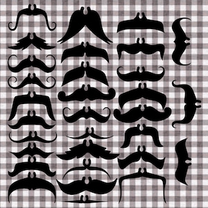 Clip auf Moustache SVG Set. Ideal für ausgefallene Kleidung, St. Patrick es Day, verkleiden, verkleiden, handeln. Sofortiger Download.