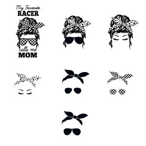 Mom Life. Mum Life Cute Messy Bun Mom SVG. Assorted files. Including racer style. Immediate download. Messy bun mum.