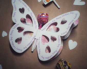 Valentine Valentine Day Love Heart Butterfly Lollipop Holder SVG Download Only