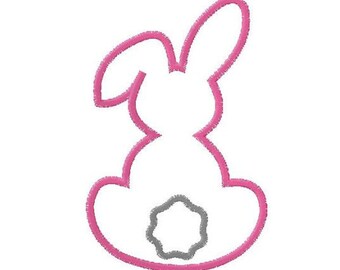 Diseño de aplique de conejo de Pascua para usar con máquinas de bordar. Bordado a máquina Descarga digital instantánea.
