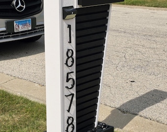 Modern MailStand – Industrial Luxe WPC Mailbox with Solar LED Lighting