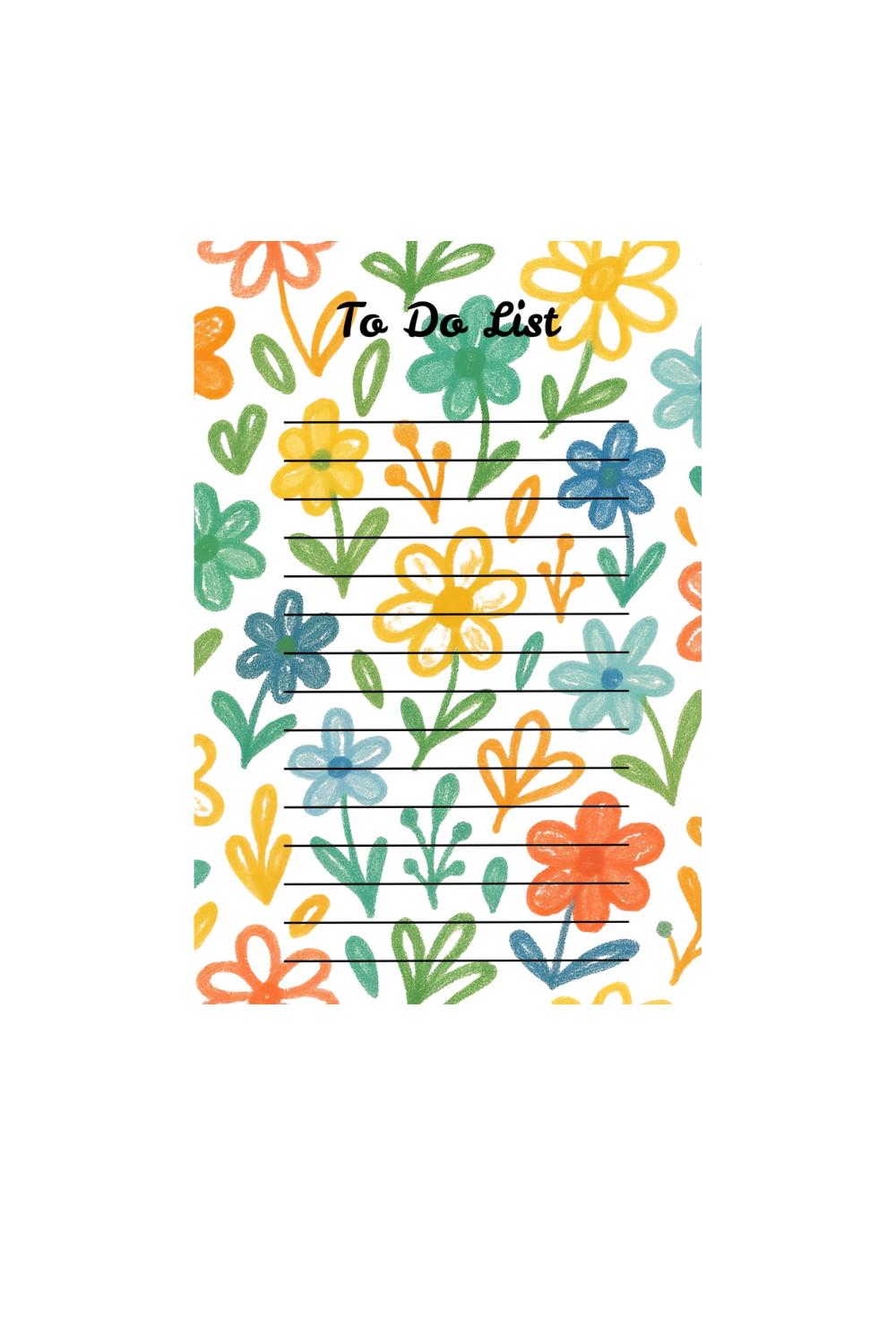 Floral to Do List Notepad (5.5 X 7) – Student, Teacher, Nurse Planner ...