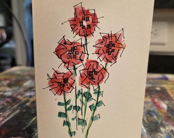 Original Watercolor Greeting Card — Never Forget — 4×6 — One of a Kind — Denver Artist