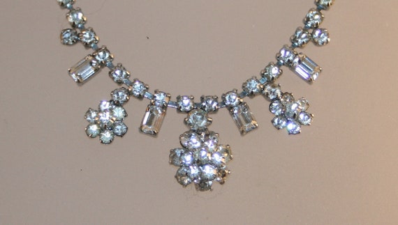 Vintage Necklace. Diamante Choker Length 16". Mid… - image 1