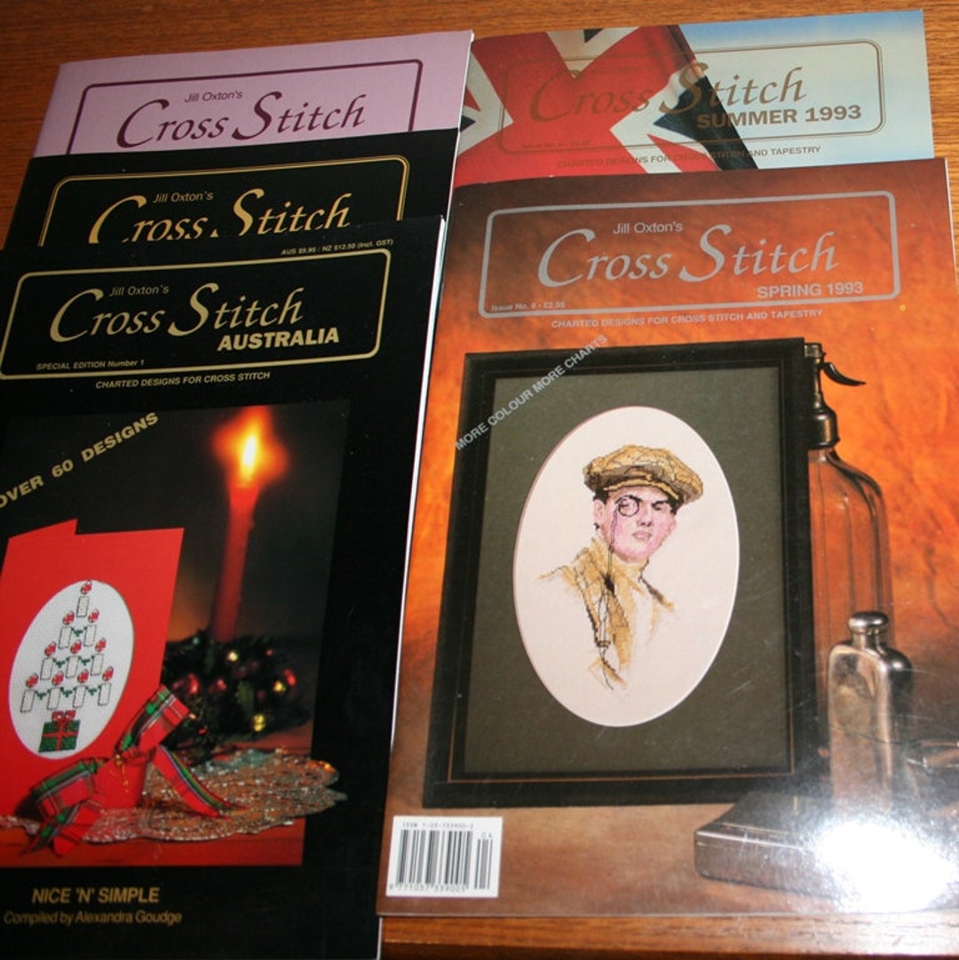 5 Copies of Jill Oxton's Cross Stitch Australia Magazines. Etsy