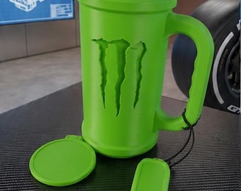 500ml Can Holder with Ergonomic Handle | Perforated | 3D Printed PLA Drink Holder | Creative Gift
