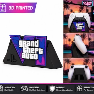 Soporte universal para mando impreso en 3D | Soporte para mando de videojuegos | Decoración para escritorio de gamer | Accesorio para sala de juegos | Regalo para gamers