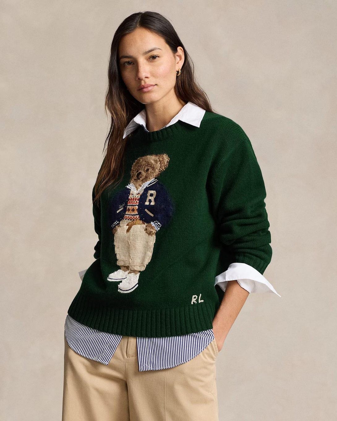 Ralph lauren teddy bear sweater womens - Etsy 日本
