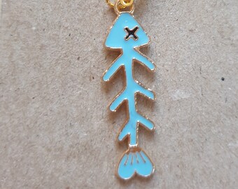 Marcador de puntada de huesos de pescado, Fish Bones Progress Keeper, regalo de punto, regalo de ganchillo, joyas de punto