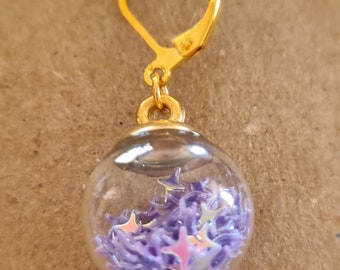 Pale Purple Star Globe Stitch Marker, Pale Purple Star Globe Progress Keeper, regalo de punto, regalo de ganchillo, joyería de punto