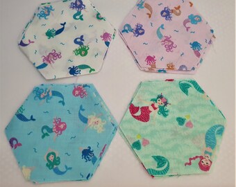 Hexáx hay de 2 pulgadas, hexis precortados, epp, pasteles de papel inglés, hexágonos - sirenas