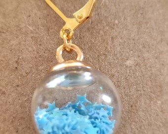 Marcador de punto de globo de estrella turquesa, guardián de progreso de globo de estrella turquesa, regalo de punto, regalo de ganchillo, joyería de punto