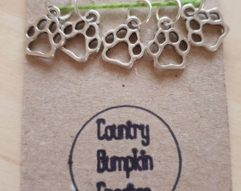 Paw Stitch Marker x 5, regalo de punto, regalo de ganchillo, joyas de punto