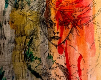 le feu piégé Glicée Art Print
