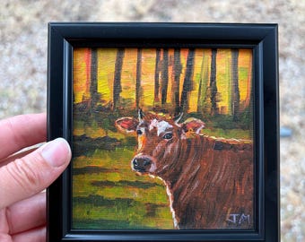 Cow Painting | Original Oil Painting by Jessie May