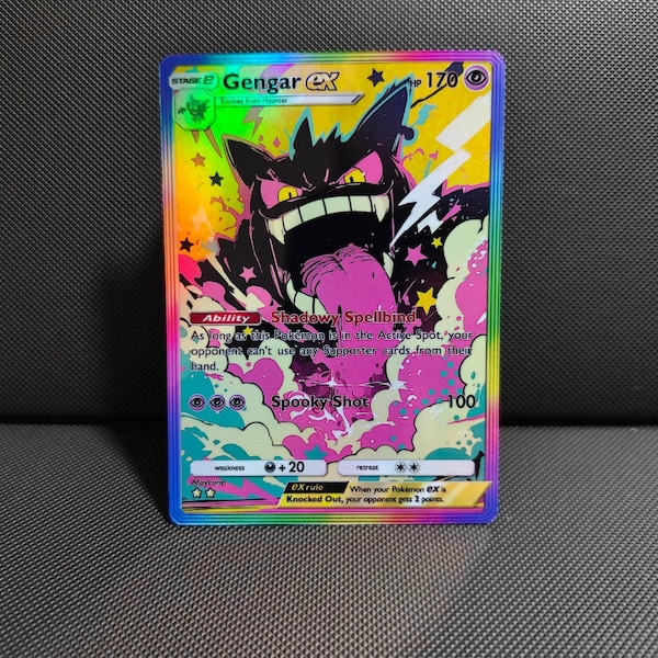 Fan Art Gengar EX SIR Card TCG Pocket Pokemon Proxy | Custom