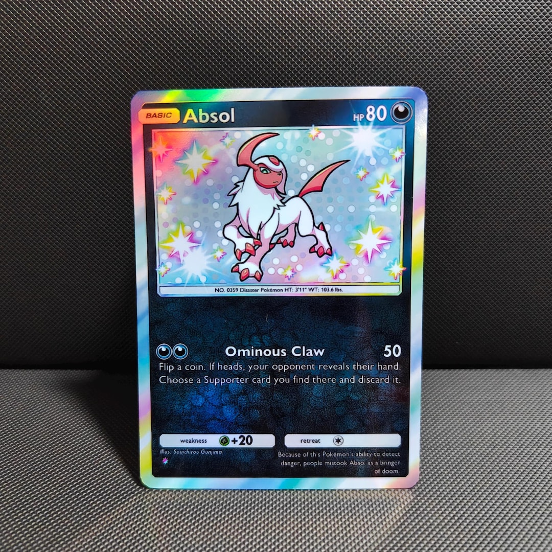 Pokemon Absol Razor Wind Card Fan Art Absol Shiny Rare Card TCG Pocket Pokemon Proxy | Pulsing Aura ...