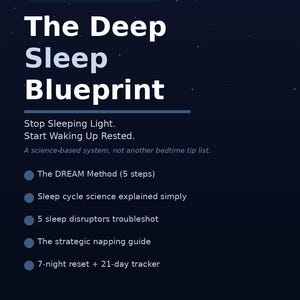 Ebook "Il piano per un sonno profondo" / Smetti di svegliarti stanco/Guida alla scienza del sonno in PDF / Miglioramento personale