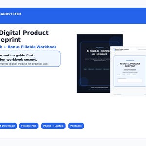 E-book com o Plano de Produto Digital de IA + Planilha Preenchível (Download Digital)