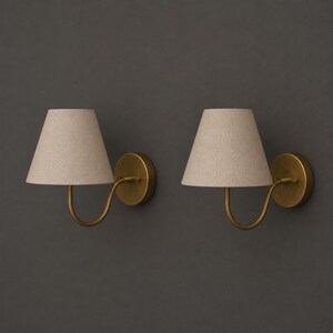 Messing Wandlampe Mid Century Modern Style | Handgefertigte Messing Wandleuchte | Luxus Wandleuchte | Moderne Schlafzimmer Beleuchtung Bild 9