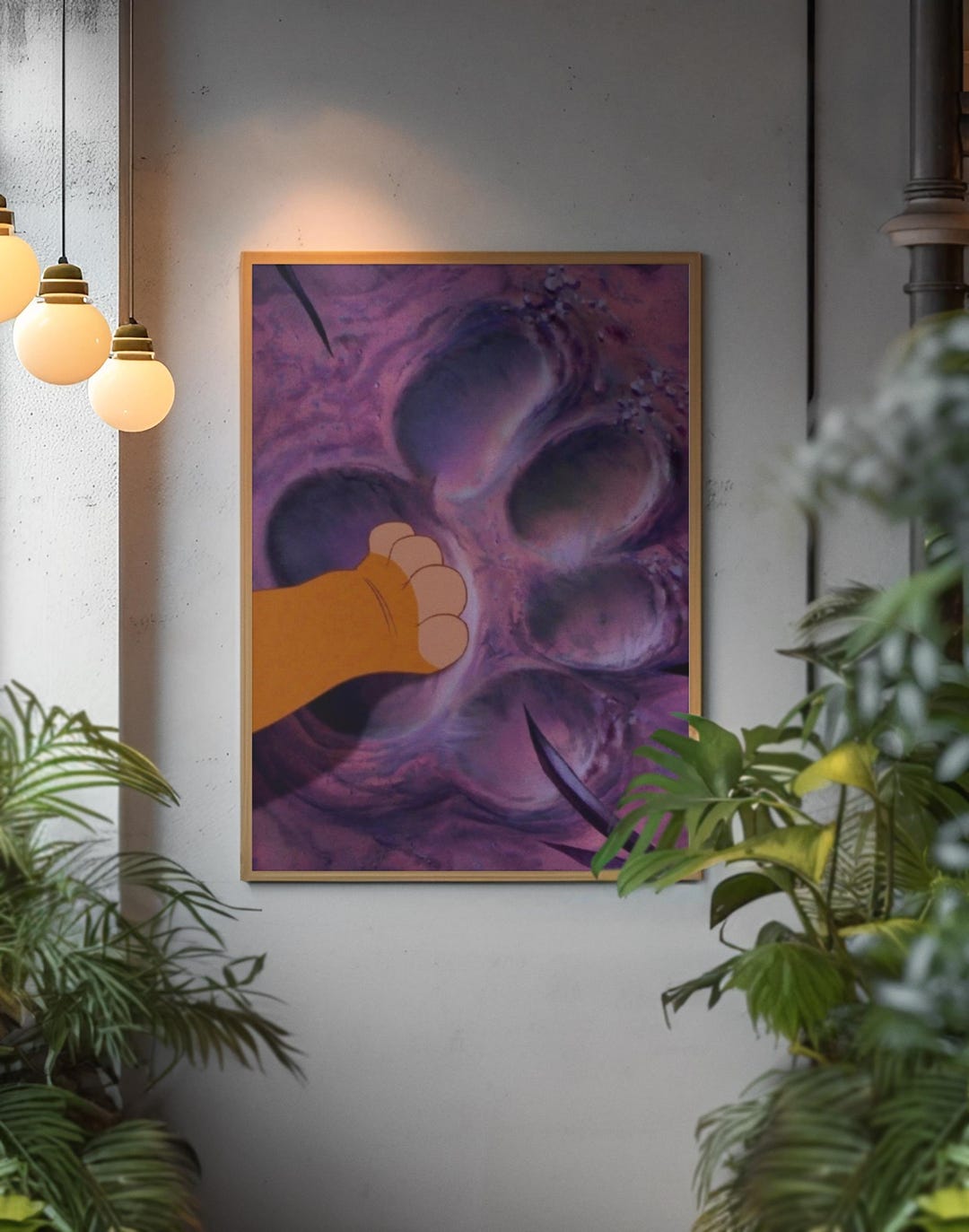 Simba Fine The Lion King Poster | Simba Paw Print Wall Decor | Classic 90s Disney ...