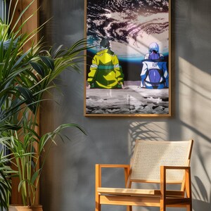 Cyberpunk Edgerunners Poster | Lucy and David Moon Wall Decor | Sci-Fi Anime Fine Art Print | Retro Futuristic Room Aesthetic | Fan Gift image 2