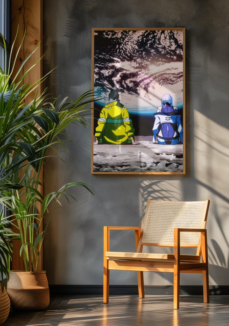 Cyberpunk Edgerunners Poster | Lucy and David Moon Wall Decor | Sci-Fi Anime Fine Art Print | Retro Futuristic Room Aesthetic | Fan Gift image 2